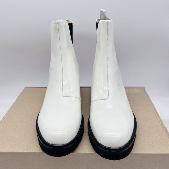 STUART WEITZMAN Dylan Leather Chelsea Boots Bootie White US 7.5 EU 38 - Picture 4 of 13